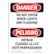 Signmission OSHA Sign, 10" Height, Rigid Plastic, Do Not Enter When Light Spanish, VS-1140 OS-DS-P-710-VS-1140 - alternate 1